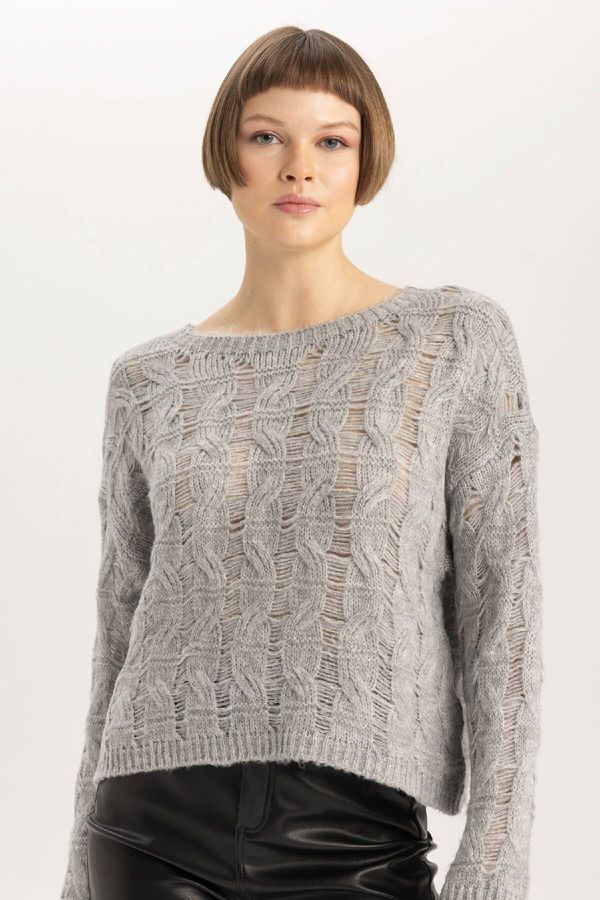 DEFACTO DEFACTO Relax Fit Crew Neck Knitwear Sweater