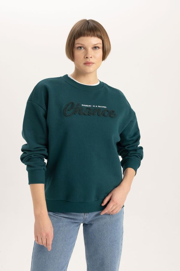 DEFACTO DEFACTO Relax Fit Crew Neck Thick Sweatshirt