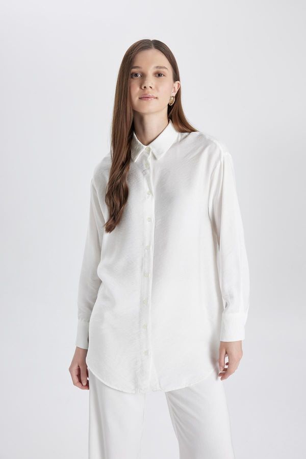 DEFACTO DEFACTO Relax Fit Long Sleeve Shirt Tunic B1458x24sm