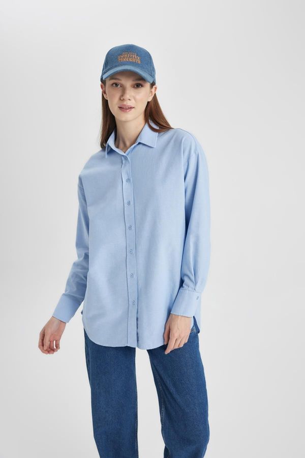 DEFACTO DEFACTO Relax Fit Oxford Long Sleeve Shirt Tunic