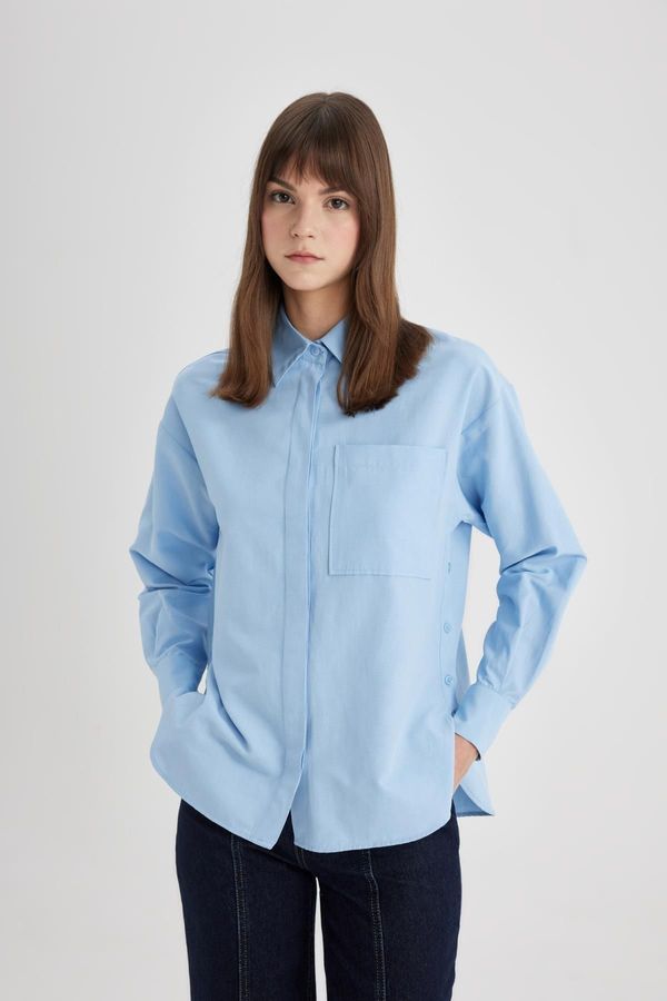 DEFACTO DEFACTO Relax Fit Poplin Long Sleeve Shirt Tunic