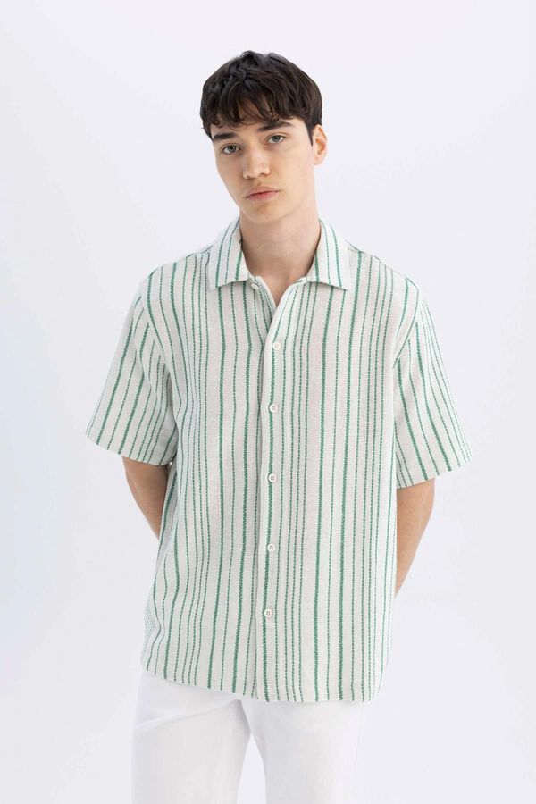 DEFACTO DEFACTO Relax Fit Striped Short Sleeve Shirt