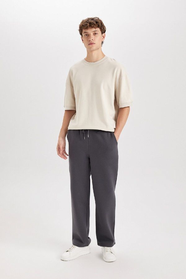 DEFACTO DEFACTO Relax Fit Thick Sweatpants Three Pockets Straight Leg