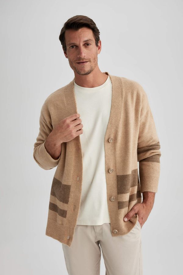 DEFACTO DEFACTO Relax Fit V-Neck Knitwear Cardigan