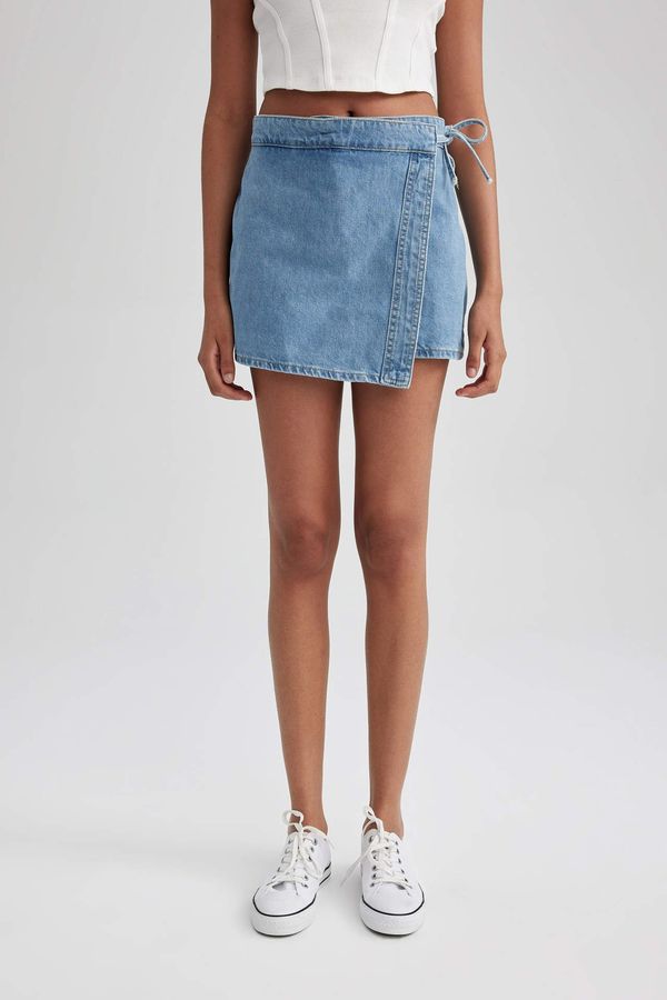 DEFACTO DEFACTO Short Skirt Normal Waist Cut End Short