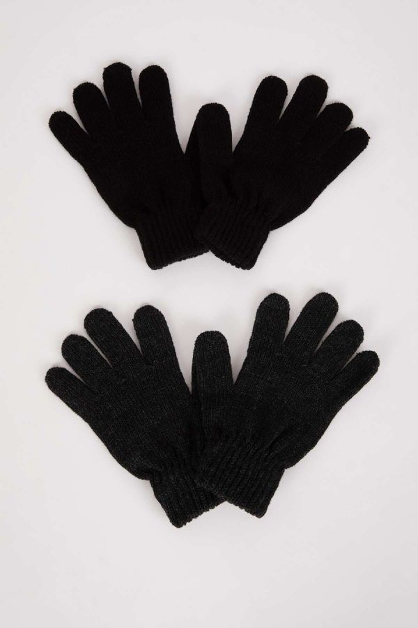 DEFACTO DEFACTO Size 2-Pack Knitted Gloves C8579a824wn