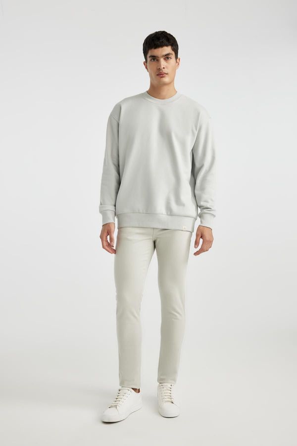 DEFACTO DEFACTO Skinny Leg Gabardine Chino Canvas Trousers