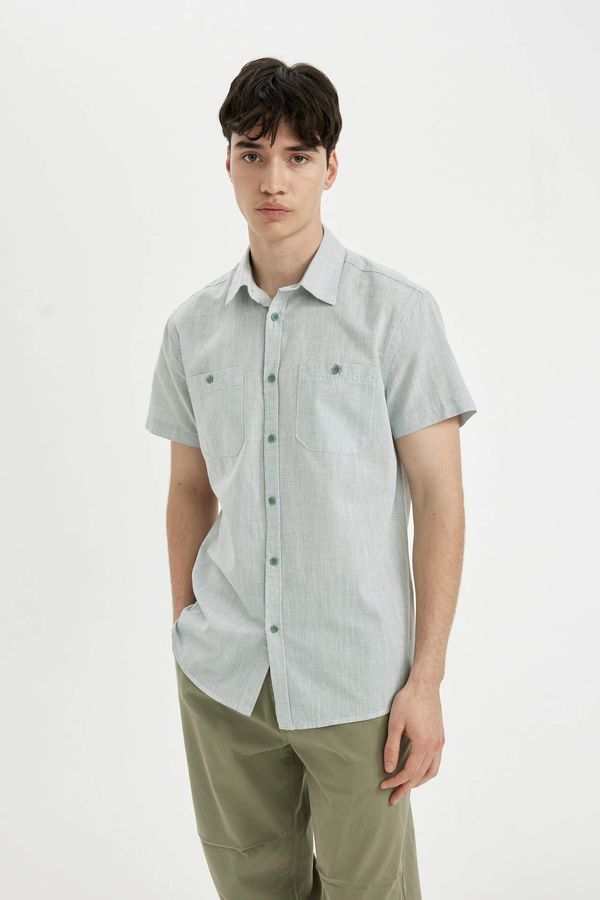 DEFACTO DEFACTO Slim Fit Cotton Striped Short Sleeve Shirt