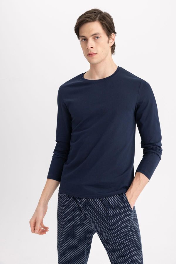 DEFACTO DEFACTO Slim Fit Crew Neck Basic Long Sleeve Pajama Top