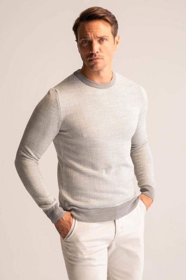 DEFACTO DEFACTO Slim Fit Crew Neck Knitwear Sweater