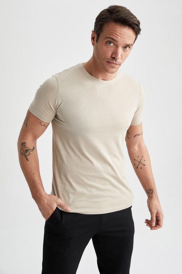 DEFACTO DEFACTO Slim Fit Crew Neck Premium Quality Basic Short Sleeve Cotton T-Shirt