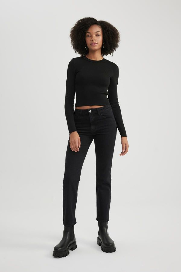 DEFACTO DEFACTO Slim Fit High Waist Ankle Length Jean Trousers