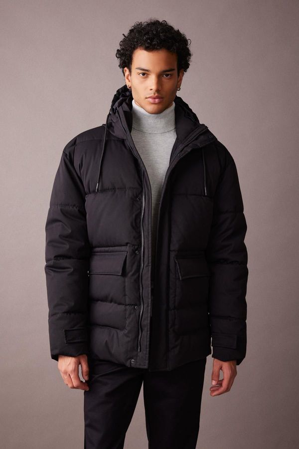 DEFACTO DEFACTO Slim Fit Hooded Puffer Jacket