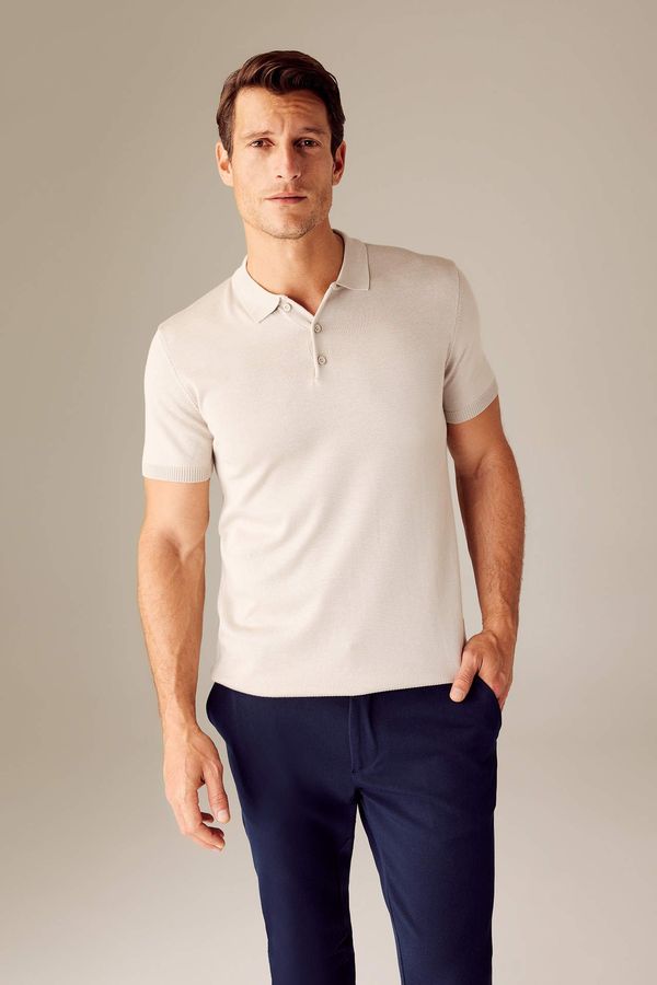 DEFACTO DEFACTO Slim Fit Polo Collar Knitwear Polo T-Shirt