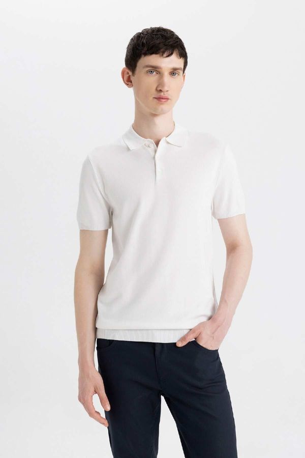 DEFACTO DEFACTO Slim Fit Short Sleeve Knitted Polo Shirt