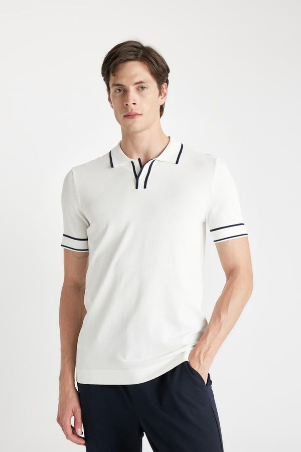 DEFACTO DEFACTO Slim Fit Short Sleeve Knitwear Polo T-Shirt