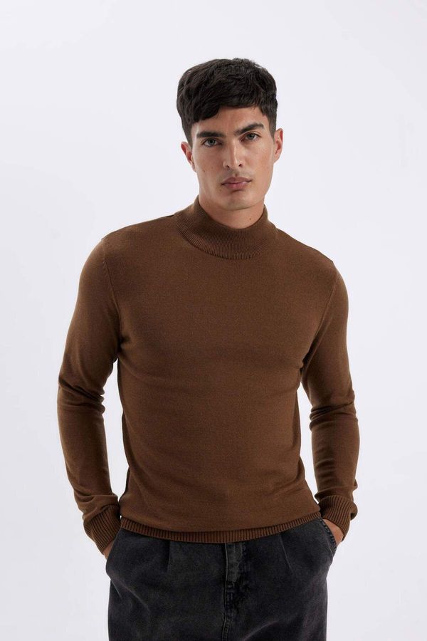 DEFACTO DEFACTO Slim Fit Slim Fit Half Turtleneck Basic Plain Knitwear Sweater R1127az24wn