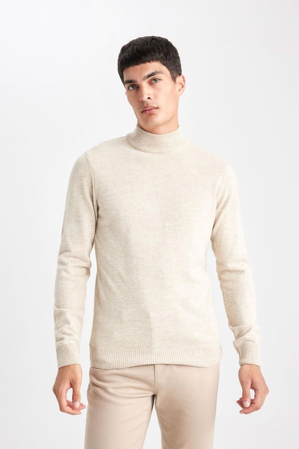 DEFACTO DEFACTO Slim Fit Slim Fit Half Turtleneck Basic Plain Knitwear Sweater