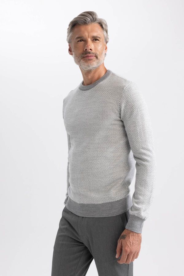 DEFACTO DEFACTO Standard Fit Crew Neck Knitwear Sweater