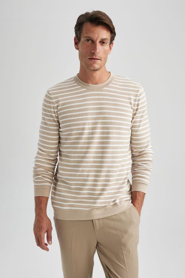 DEFACTO DEFACTO Standard Fit Regular Cut Striped Crew Neck Knitwear Sweater