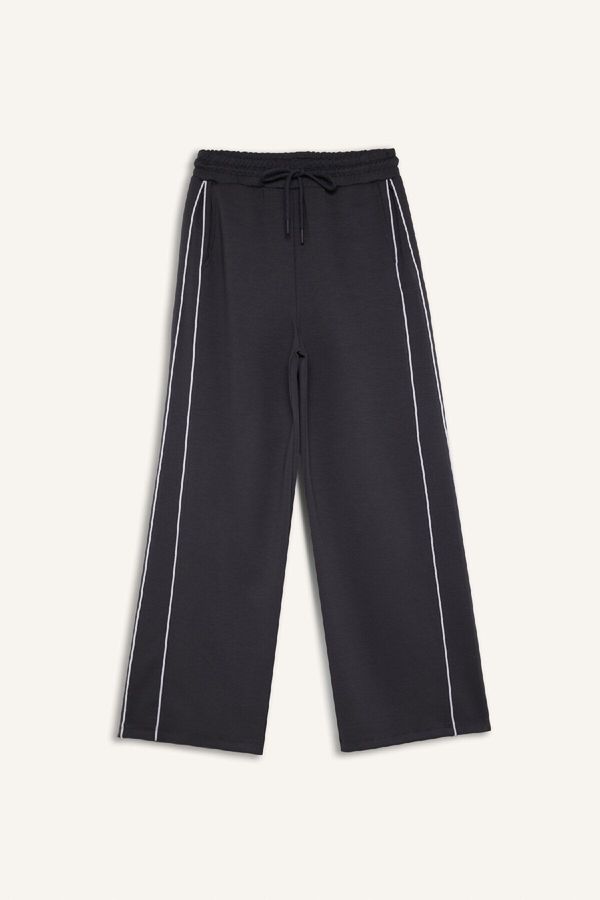 DEFACTO DEFACTO Straight Fit Waist Tie Pocket Straight Leg Long Length Modal Sweatpants