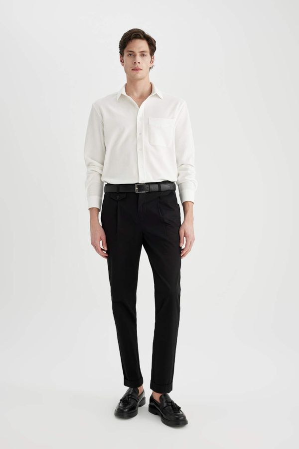 DEFACTO DEFACTO Tapered Fit Double Hem Twill Trousers