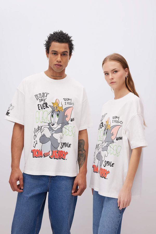 DEFACTO DEFACTO Unisex Tom & Jerry Oversize Fit Printed T-Shirt