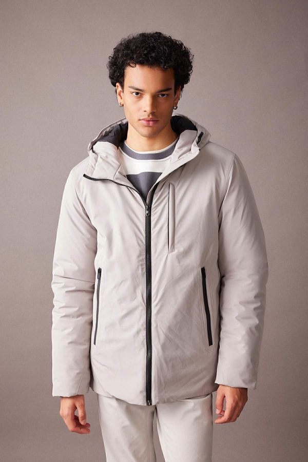 DEFACTO DEFACTO Water Repellent Hooded Zippered Pocket Coat