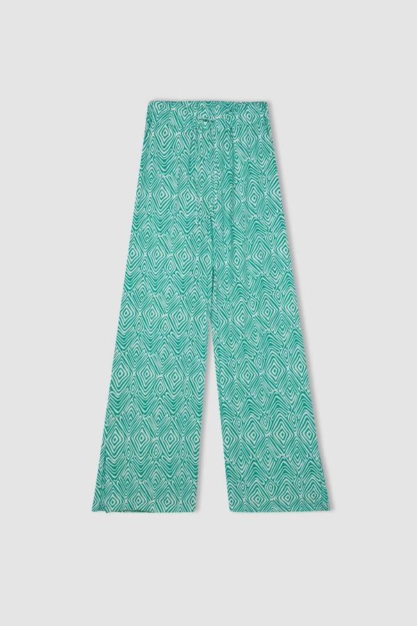 DEFACTO DEFACTO Wide Leg Printed Pocket Wide Leg Trousers