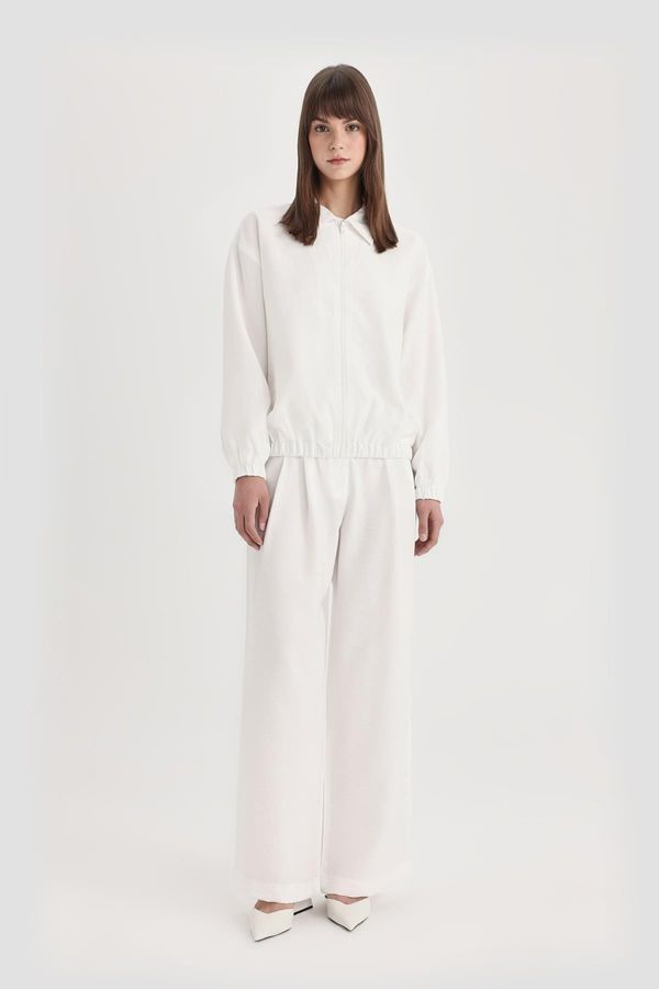 DEFACTO DEFACTO Wide Leg White Wide Leg Trousers