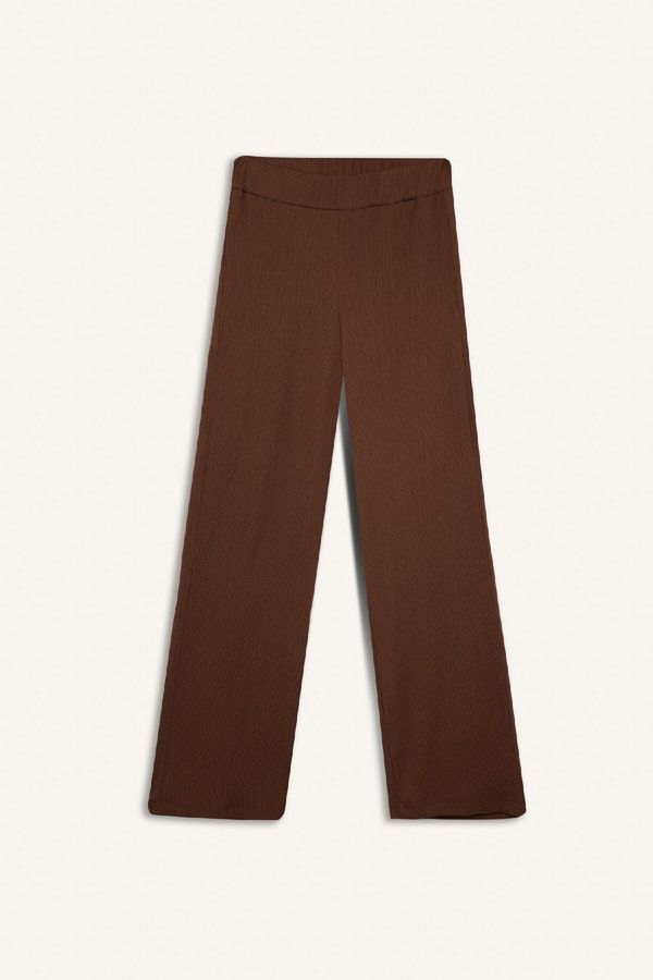 DEFACTO DEFACTO Wide Leg Wide Leg Elastic Waist Crinkle Trousers