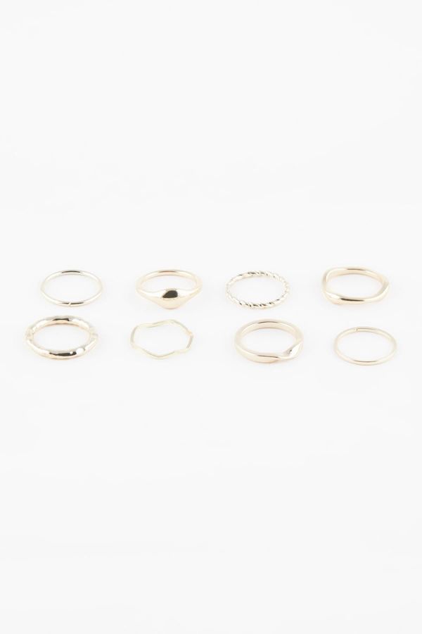 DEFACTO DEFACTO Woman's 8-Piece Gold Ring