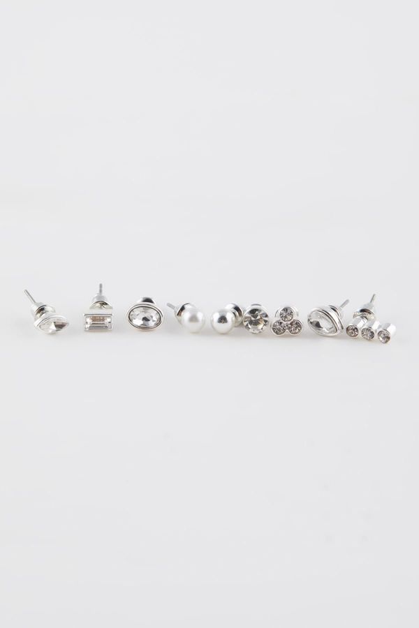 DEFACTO DEFACTO Women&#39;s 9-Piece Silver Earrings