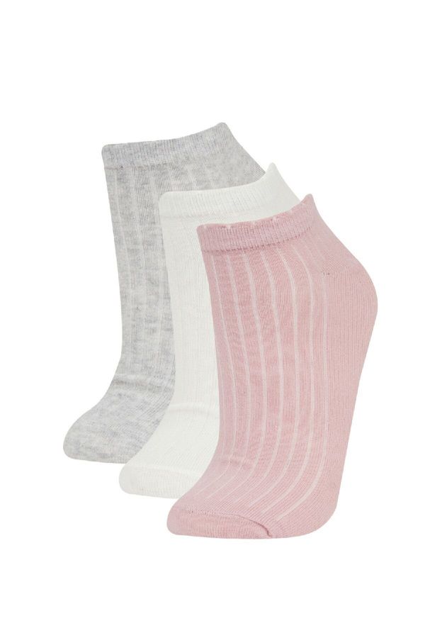 DEFACTO DEFACTO Women's 3-Pack Cotton Ankle Socks