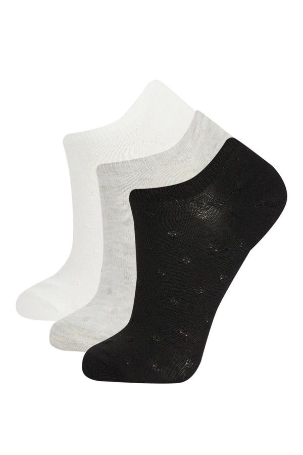 DEFACTO DEFACTO Women's 3-Pack Cotton Sneaker Socks