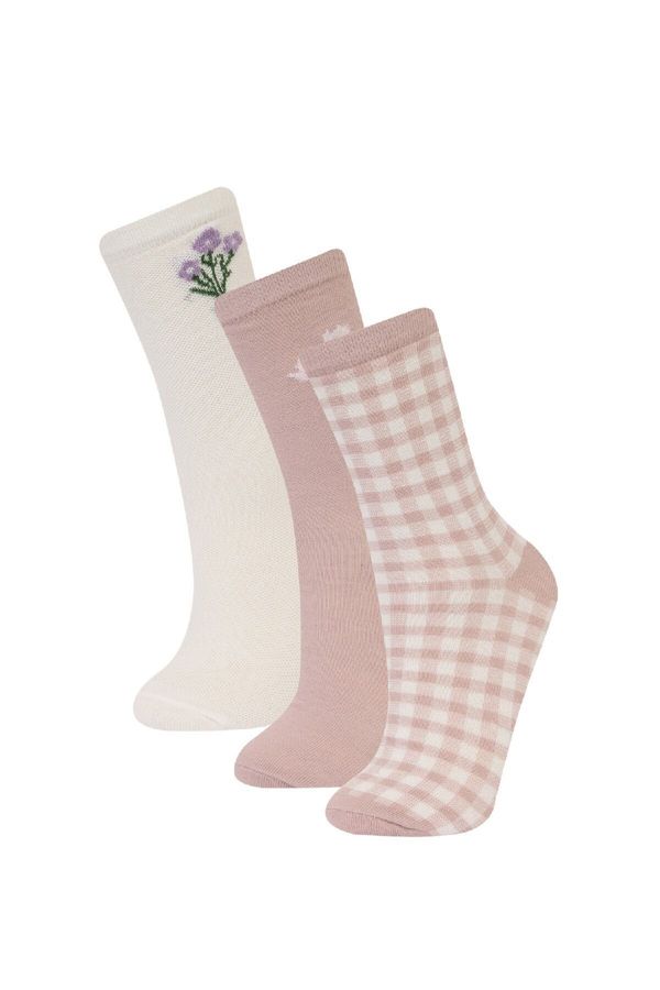 DEFACTO DEFACTO Women's 3-Piece Cotton Long Socks