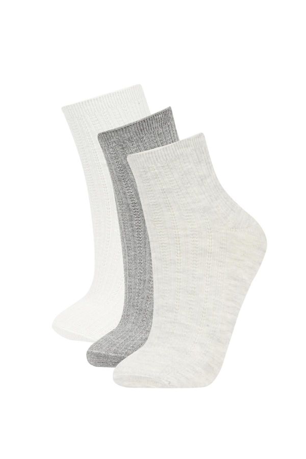 DEFACTO DEFACTO Women's 3-Piece Cotton Socks