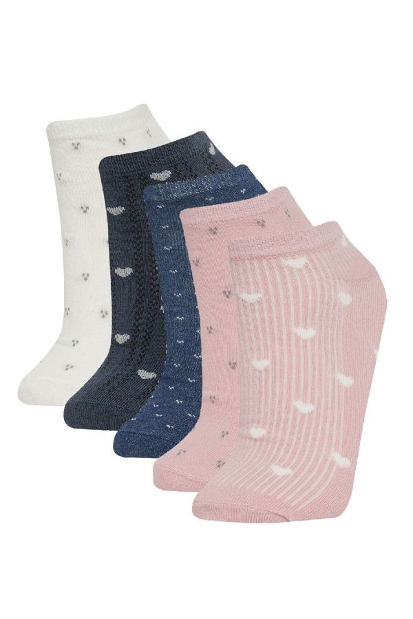 DEFACTO DEFACTO Women's 5-Pack Cotton Ankle Socks