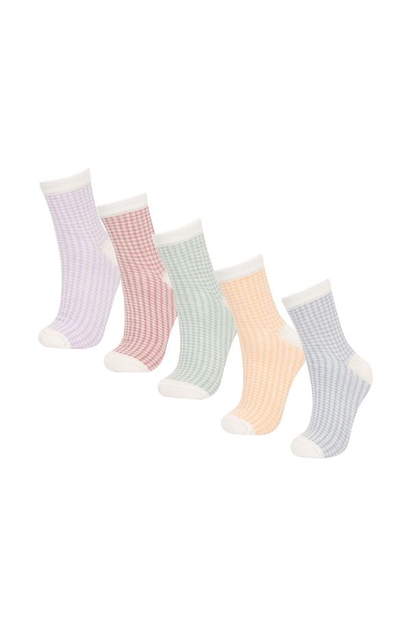 DEFACTO DEFACTO Women's 5-Piece Cotton Long Socks