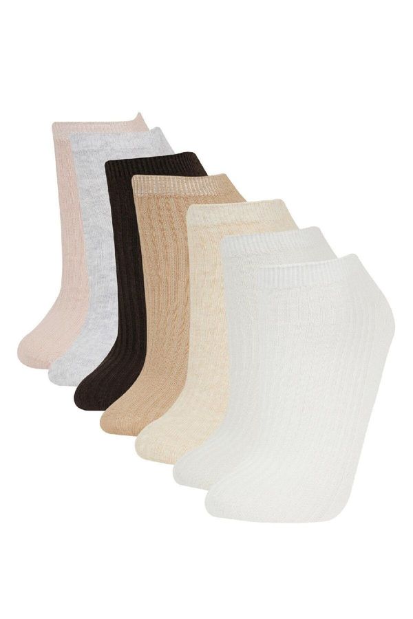 DEFACTO DEFACTO Women's 7-Pack Cotton Ankle Socks