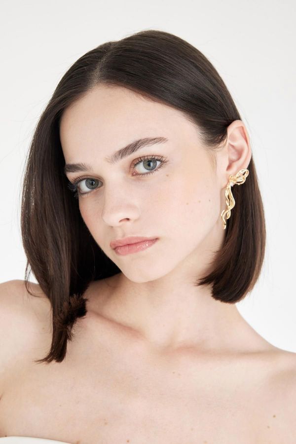 DEFACTO DEFACTO Women's Bow Gold Earrings