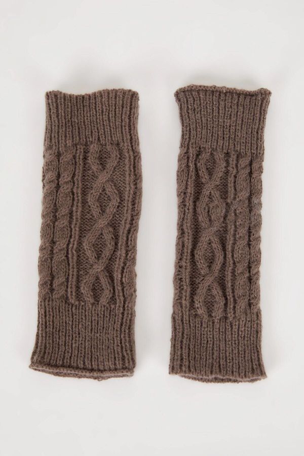 DEFACTO DEFACTO Women's Cropped Fingered Knitted Gloves