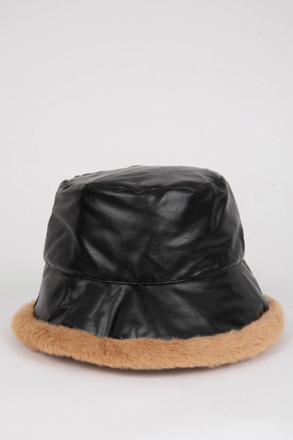 DEFACTO DEFACTO Women's Faux Leather Bucket Hat