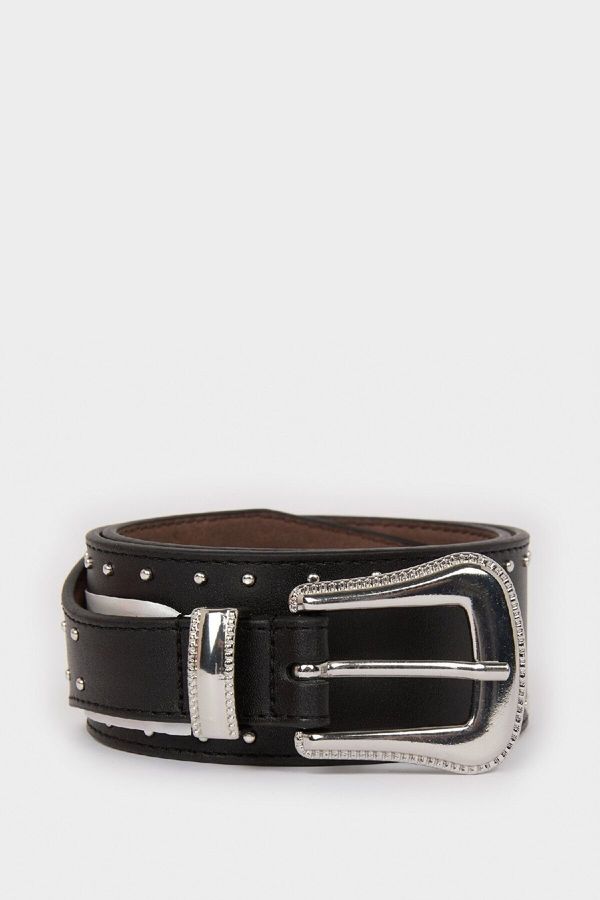 DEFACTO DEFACTO Women's Faux Leather Casual Belt