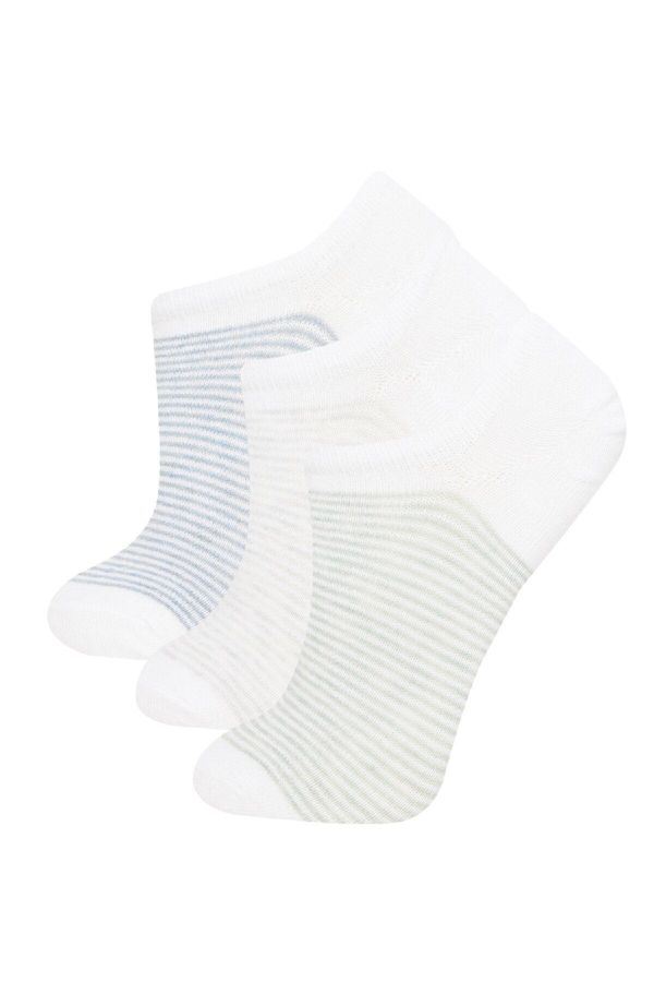 DEFACTO DEFACTO Women's Invisible 3-Pack Cotton Sneaker Socks