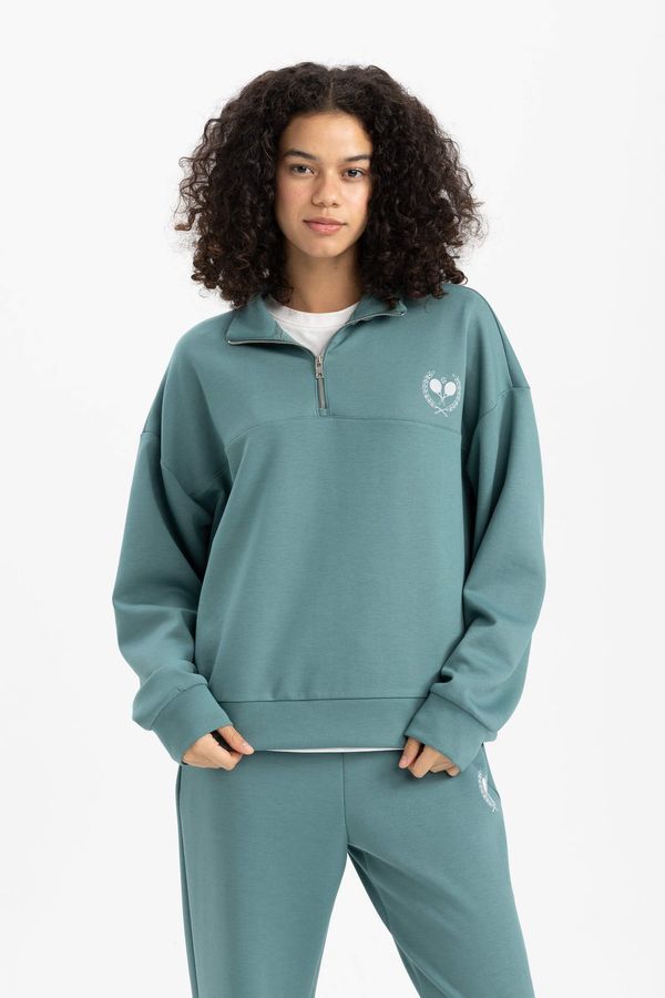 DEFACTO DeFactoFit Oversize Fit Stand-up Collar Sports Sweatshirt