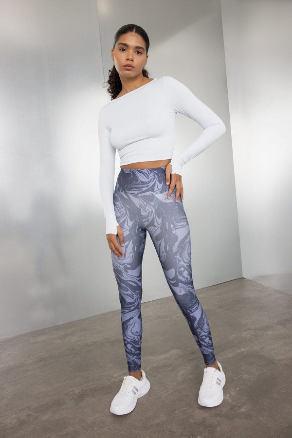 DEFACTO DeFactoFit Patterned Waist-Wrapping Sports Tights