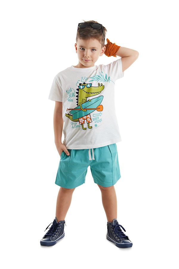 Denokids Denokids Alligator Boy T-shirt Gabardine Shorts Set