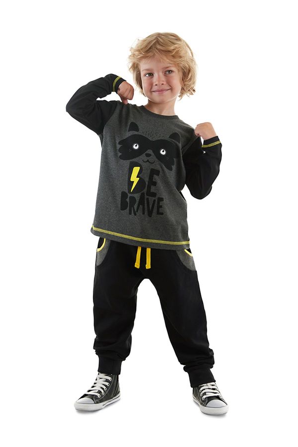 Denokids Denokids Be Brave Boy T-shirt Tracksuit Bottom Set