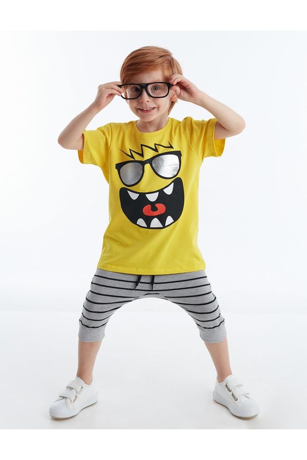 Denokids Denokids Cheerful Boy T-shirt Capri Shorts Set